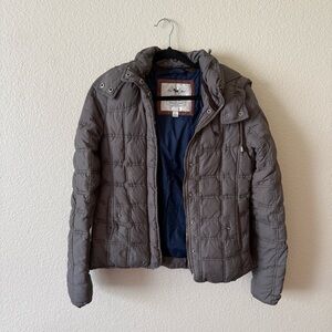 Vintage Abercrombie & Fitch Puffer Jacket Womens Sm Green Down Puffer Jacket